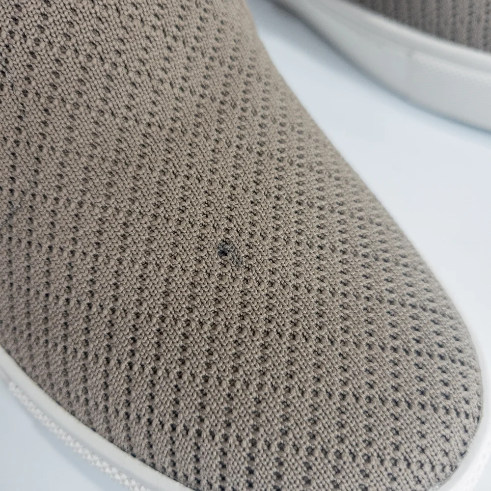 Steve Madden Camden Knit Wedge Sneakers Taupe -7 - Picture 6 of 6